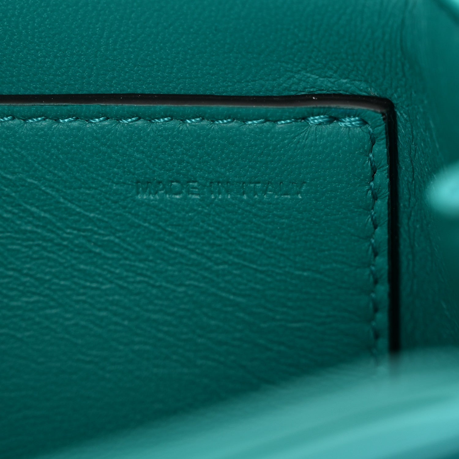 Valentino Garavani Nappa One Stud Chain Clutch Ultra Marine Green 7 of 10