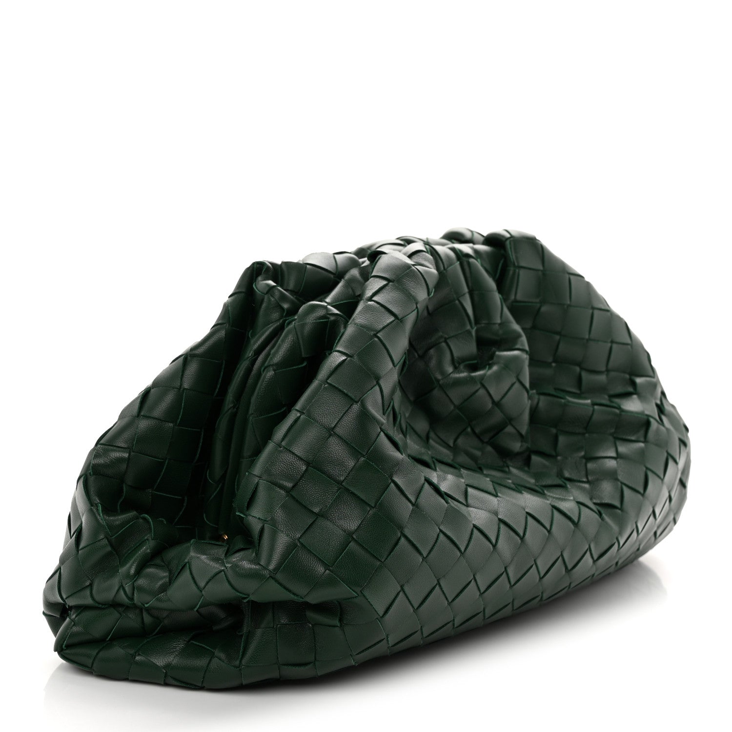 Bottega Veneta Nappa Maxi Intrecciato The Pouch Oversized Clutch Raintree 3 of 8