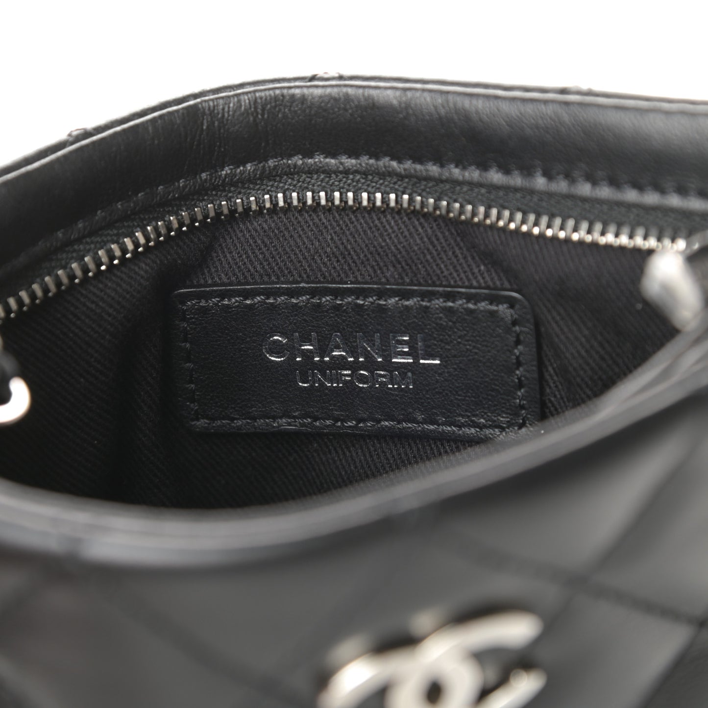 Lambskin Quilted Crossbody Bag Black
