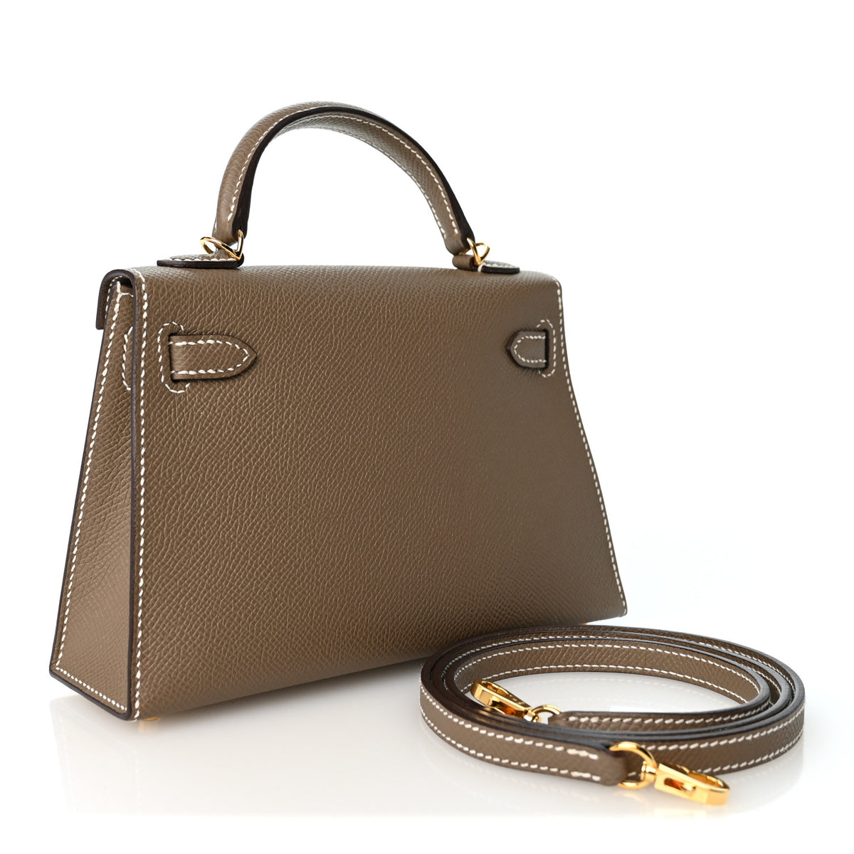 Hermes Epsom Mini Kelly Sellier 20 Etoupe 3 of 10