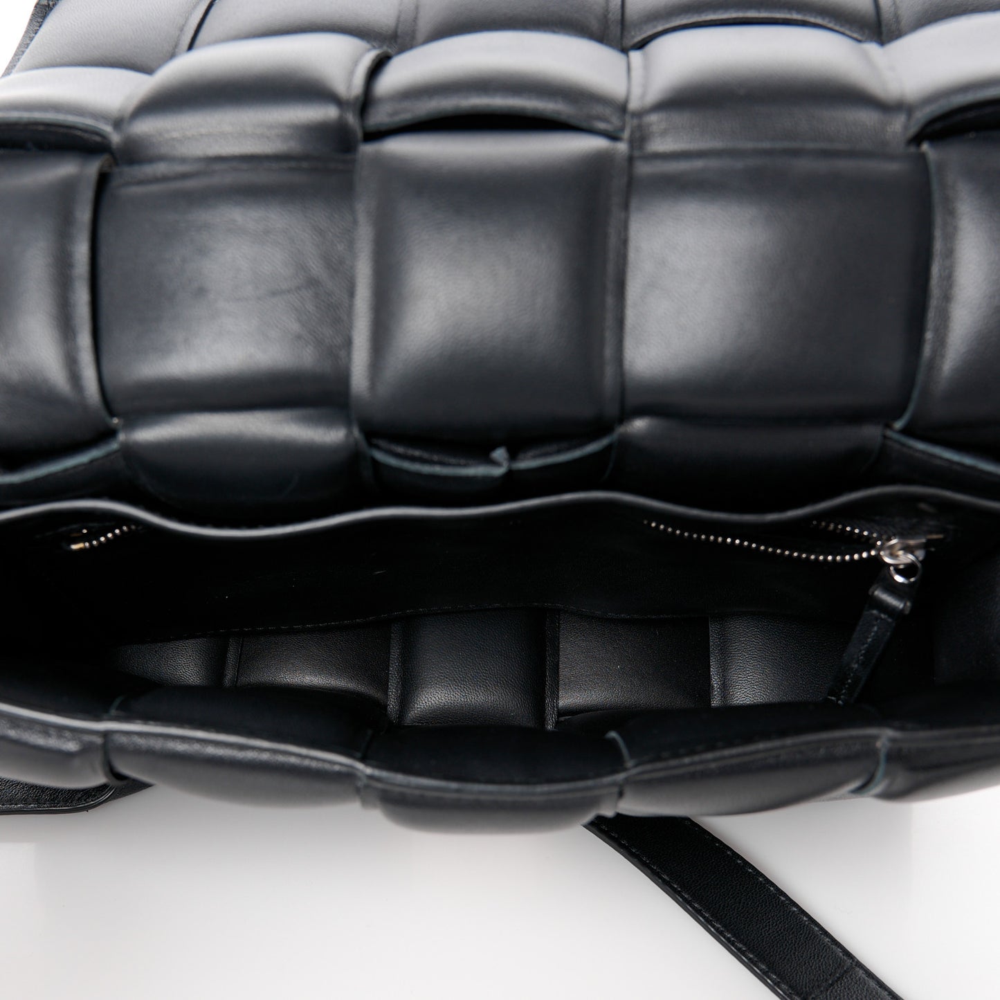 Nappa Maxi Intreccio Padded Cassette Crossbody Bag Black