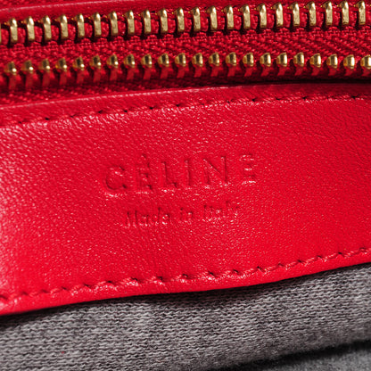 Celine Lambskin Small Trio Crossbody Bag Vermillion 6 of 7