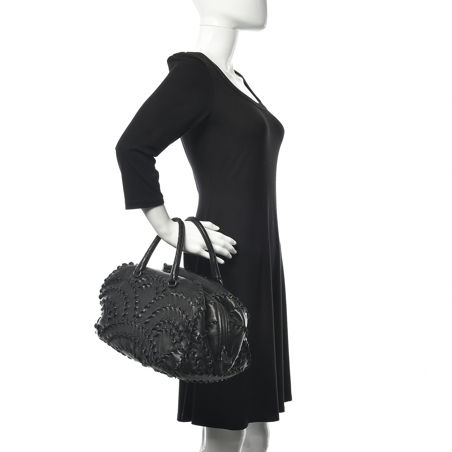 Bottega Veneta Nappa Karung Intrecciato San Marco Tote Black 2 of 9