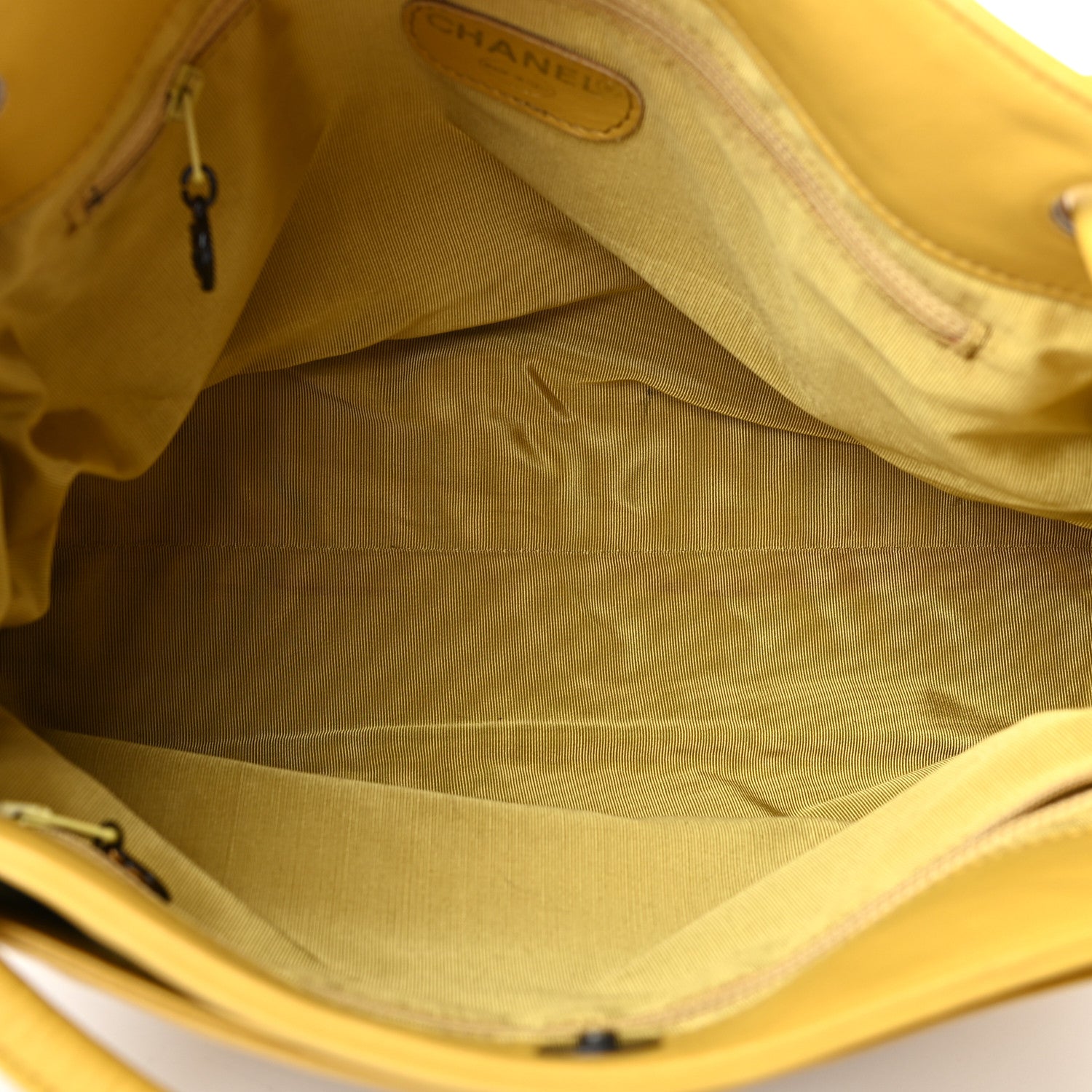 Chanel Lambskin CC Tassel Shoulder Bag Yellow 5 of 10