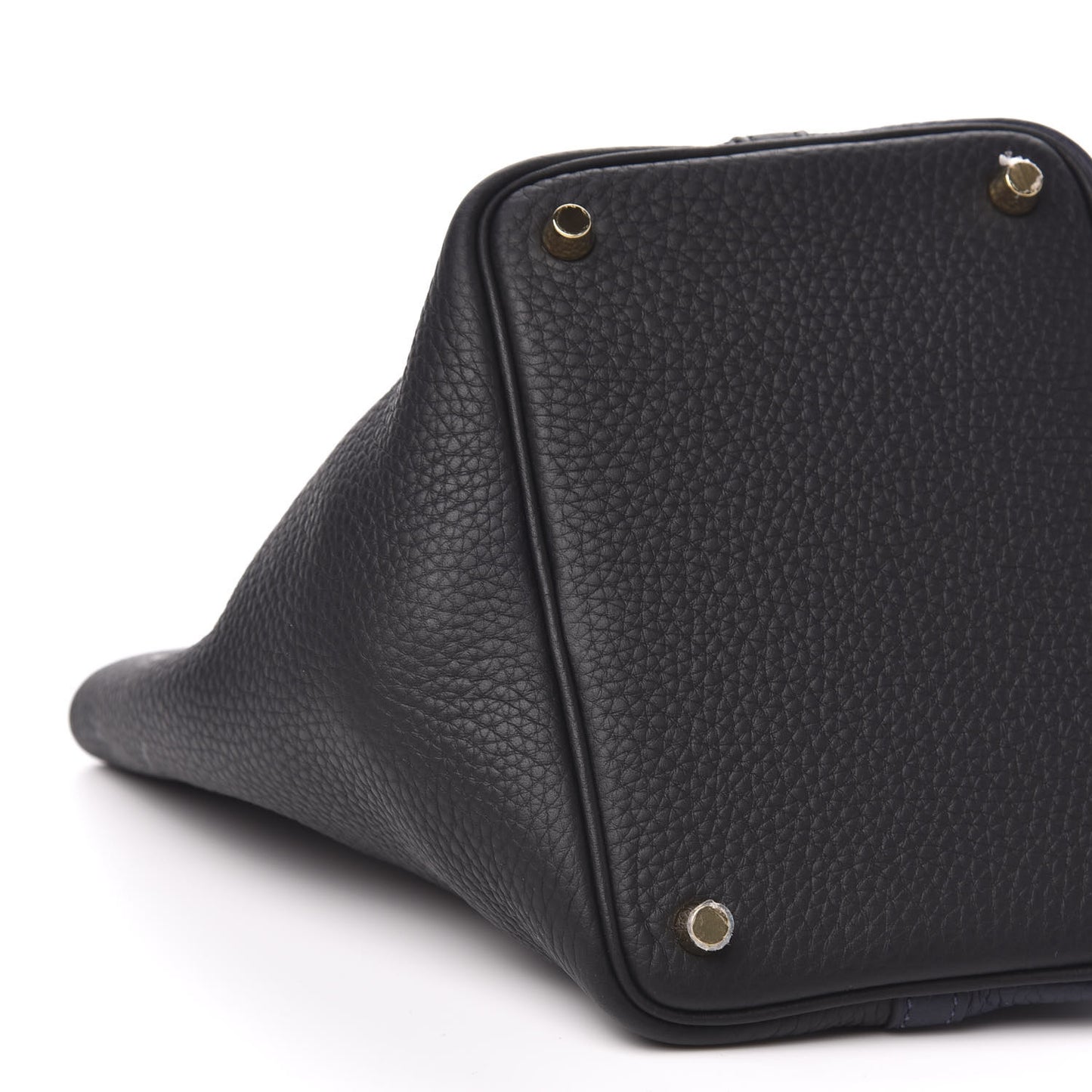 Taurillon Clemence Casaque Picotin Lock 18 PM Blue Nuit Black Bleu Frida