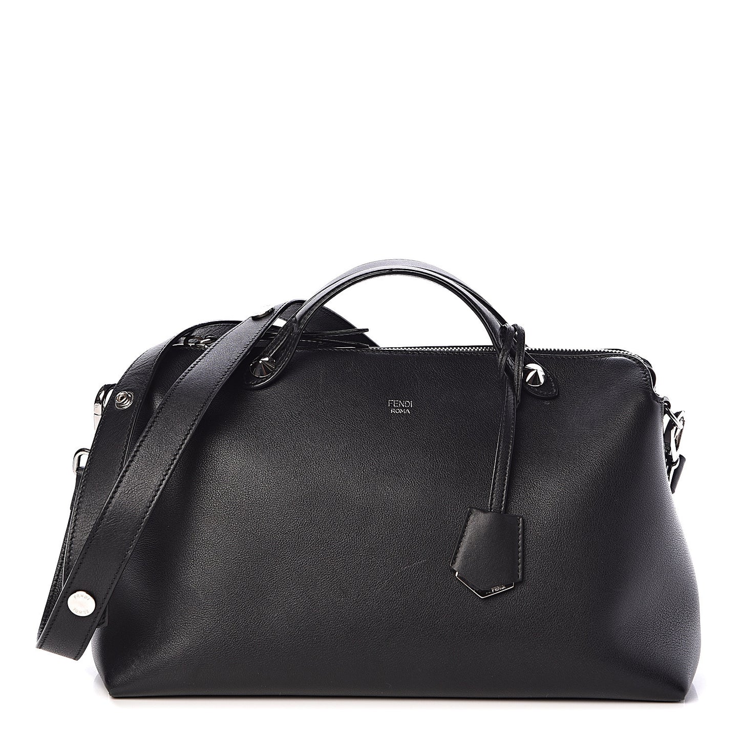 Vitello Dolce Marmol Large By The Way Boston Bag Black