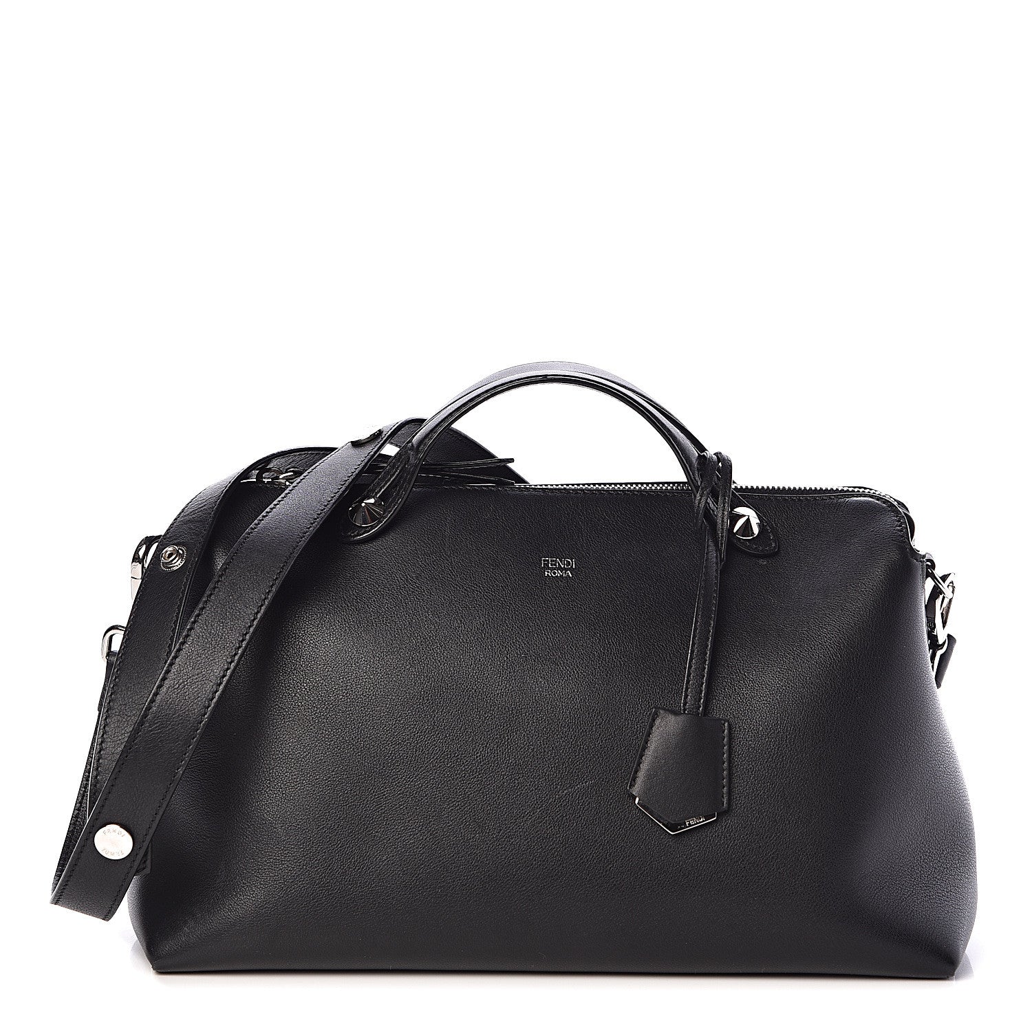 Fendi Vitello Dolce Marmol Large By The Way Boston Bag Black 1 of 11