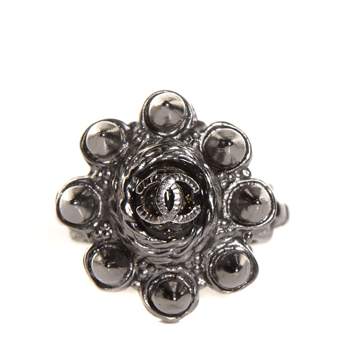 Studded CC Ring 7 Ruthenium
