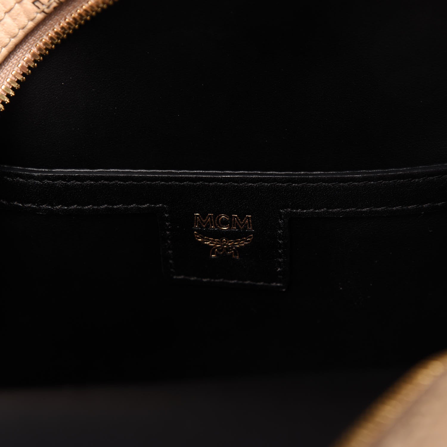MCM Visetos Mini Side Stud Stark Backpack Beige 8 of 9