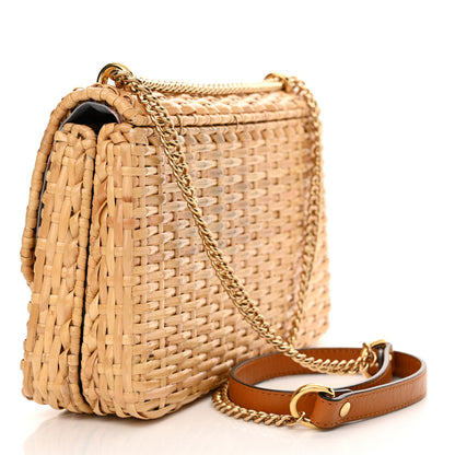 Gucci Glazed Wicker Small Cestino Shoulder Bag Natural 3 of 16