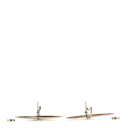 Hermes Sterling Silver Lacquered Horn Earrings Brown 3 of 4