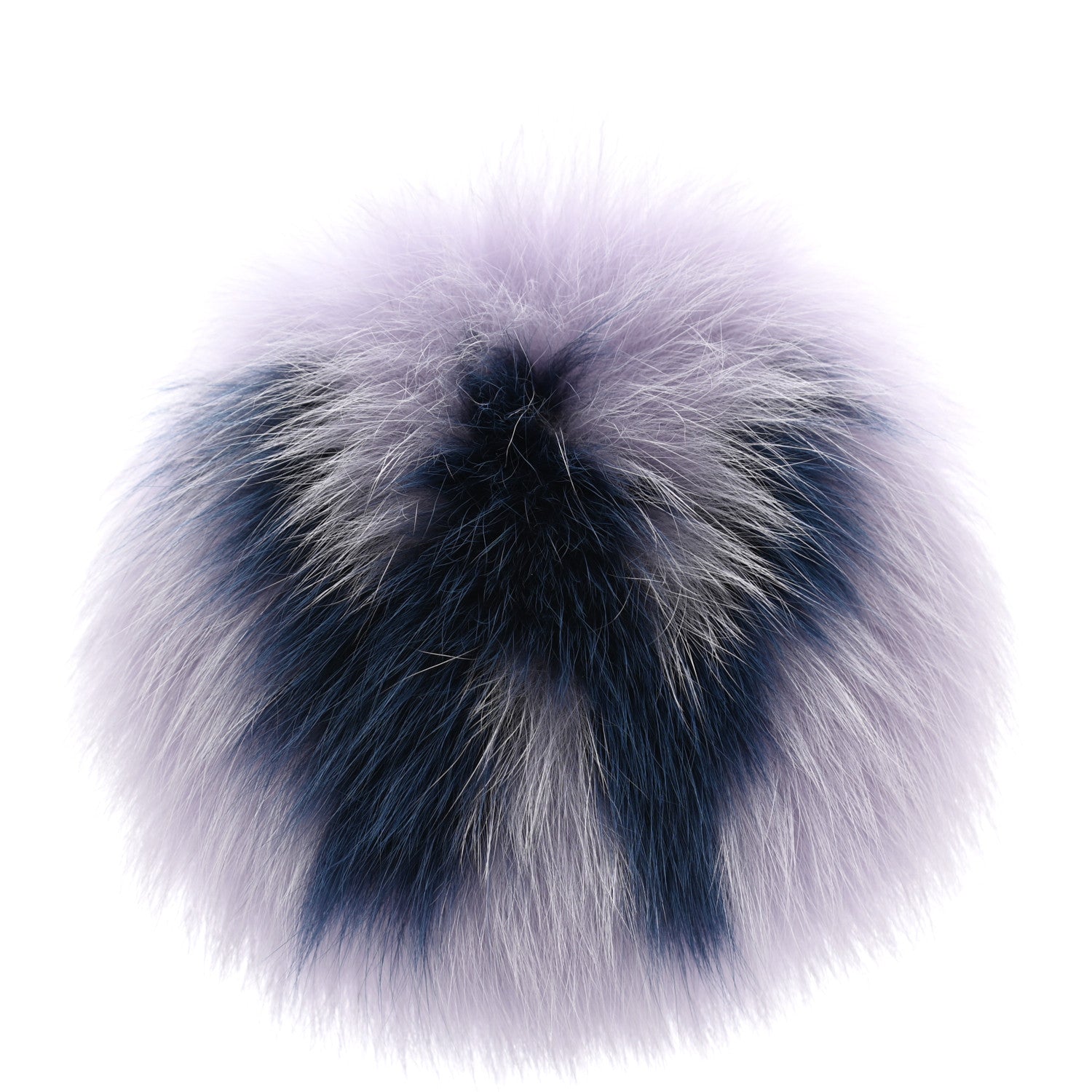 Fendi Fox Fur Shiny Nappa Bi-Color R ABCharm Bag Charm Lilla Blue Violetta 4 of 6