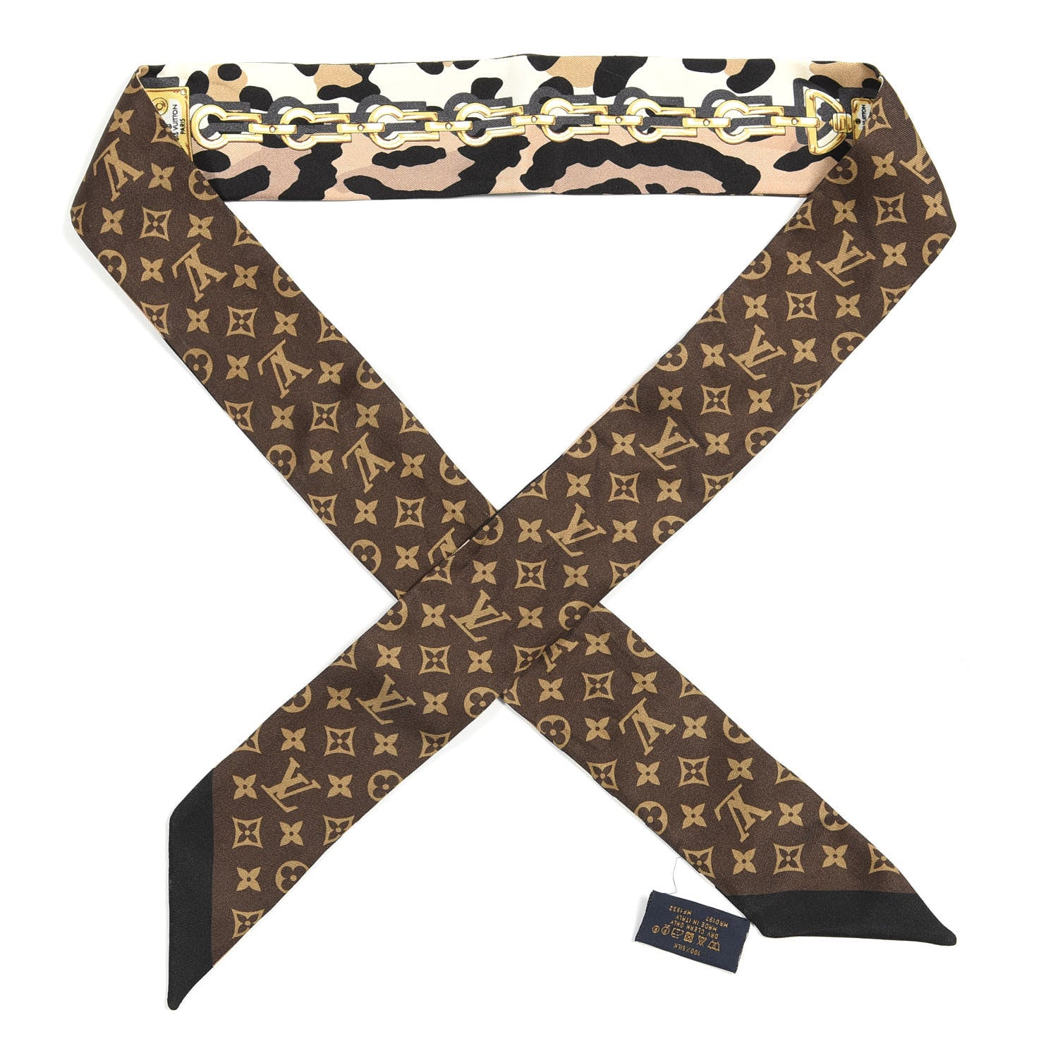 Louis Vuitton Silk Monogram Confidential Bandeau Marron 1 of 3