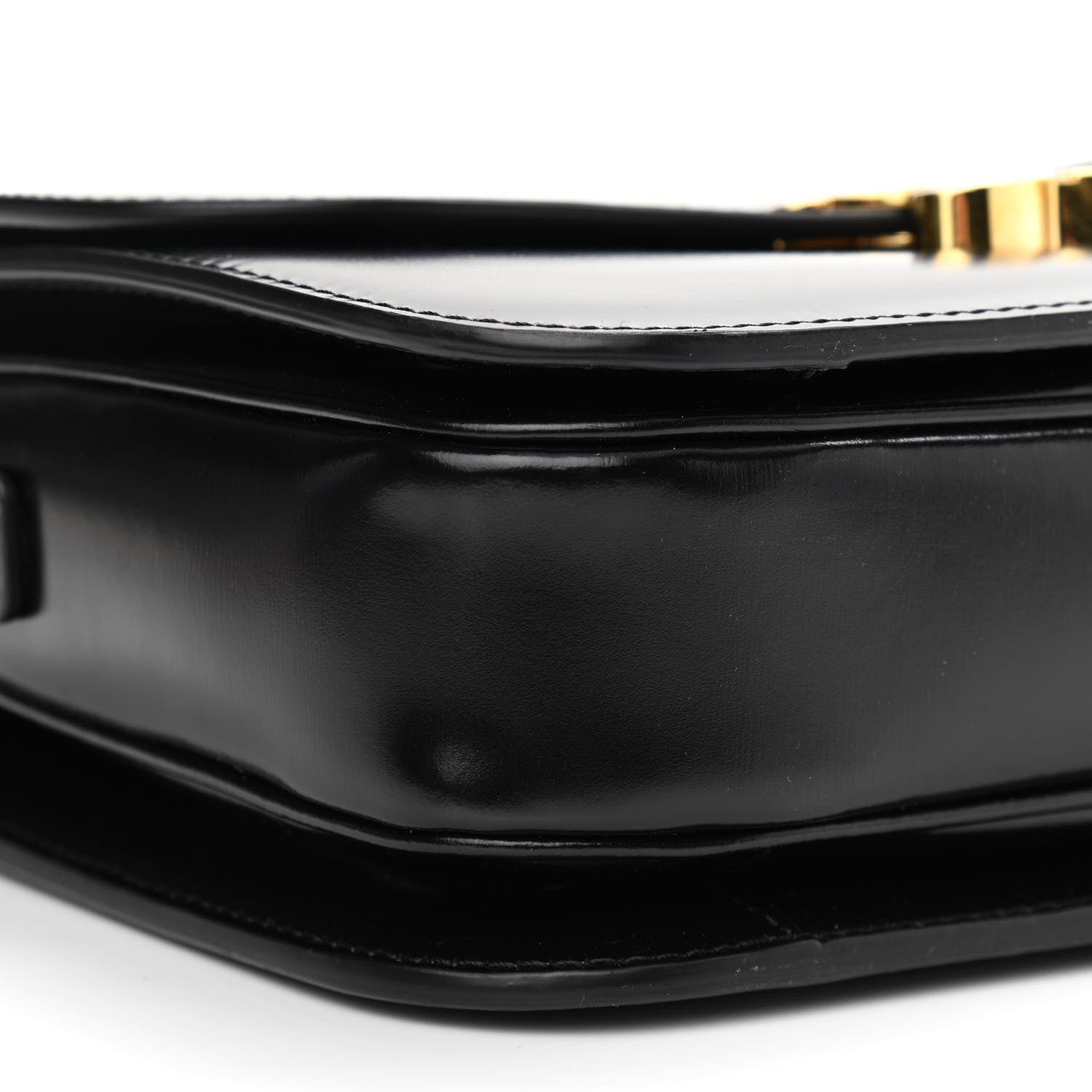 Celine Shiny Calfskin Medium Triomphe Black 10 of 15
