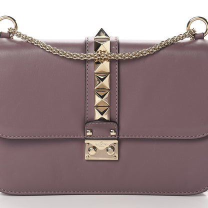 Valentino Garavani Vitello Medium Glam Lock Rockstud Flap Dark Mauve 6 of 12