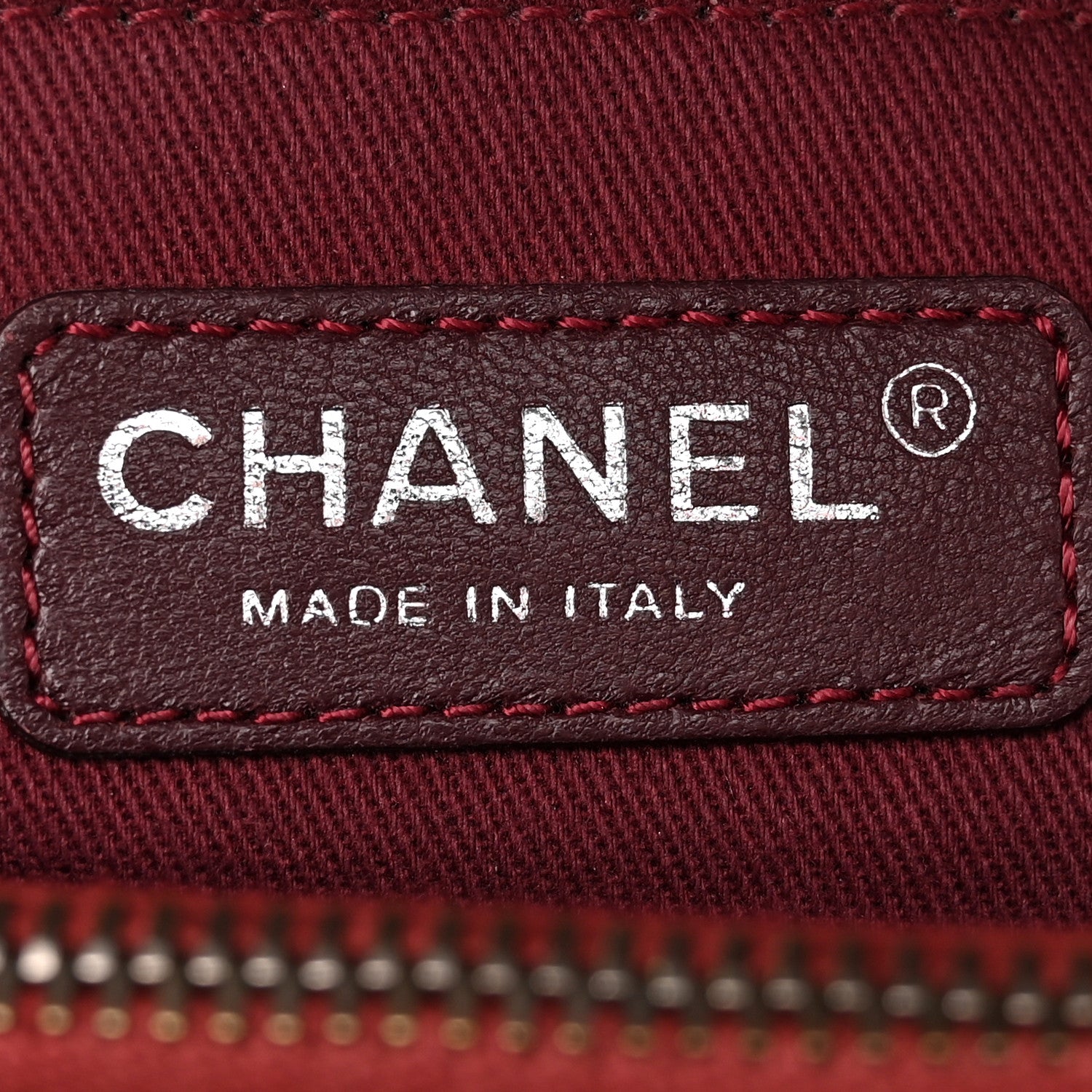 Chanel Shiny Lambskin Quilted Large Burgundy Rocks Flap Light Grey 6 of 15