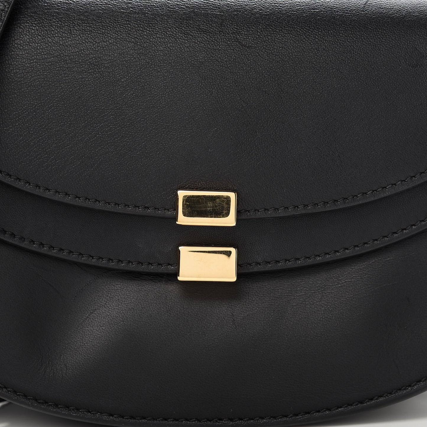 Calfskin Mini Georgia Crossbody Bag Black