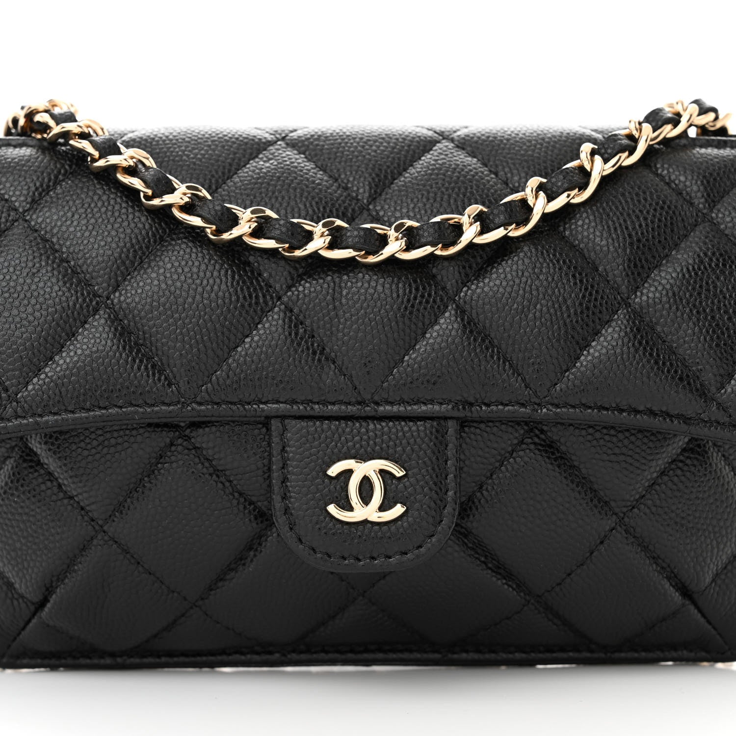 Chanel Caviar Fabric Graffiti Foldable Tote Bag With Chain Black Multicolor 13 of 17