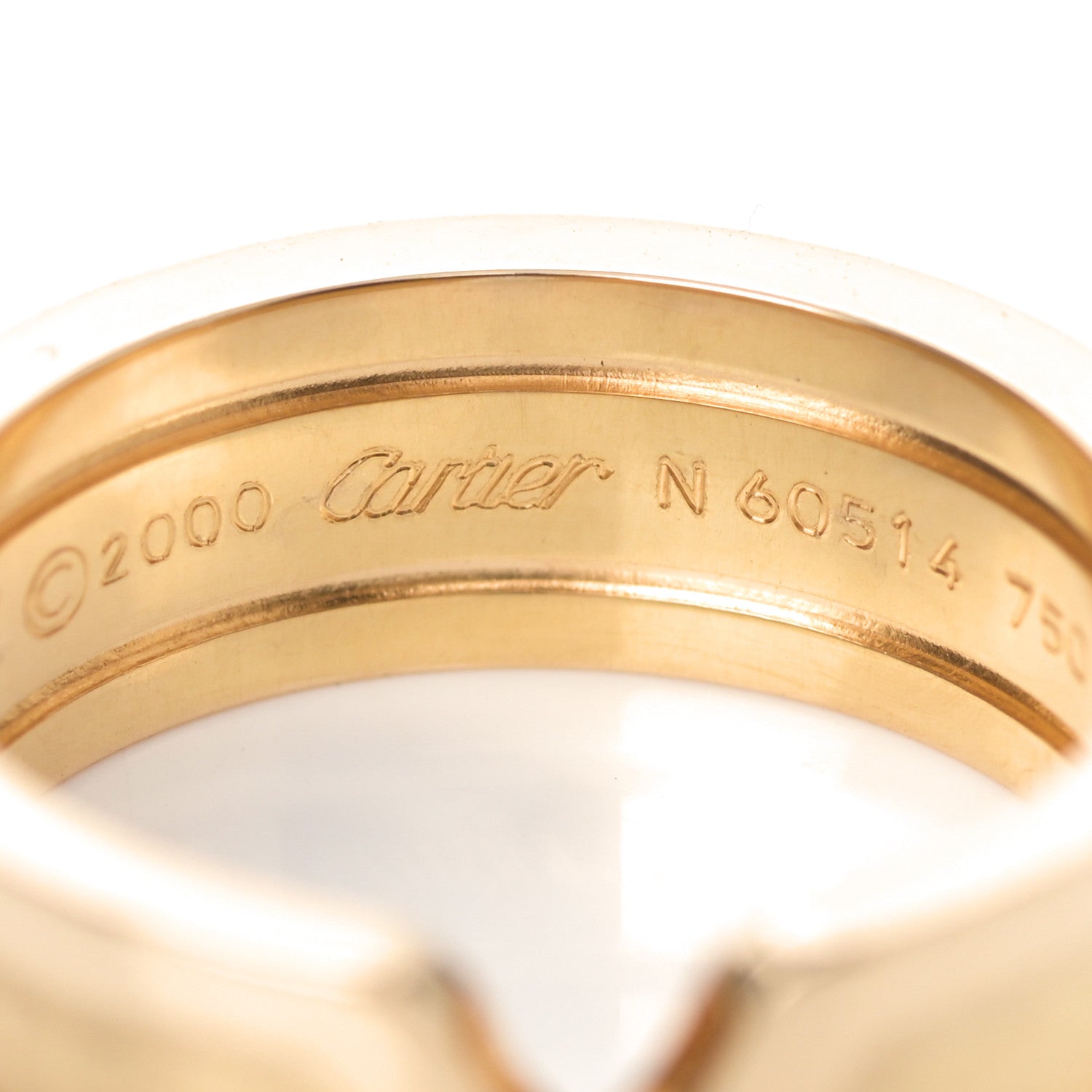 Cartier 18K Yellow Gold 6.5mm C De Cartier Ring 52 6 5 of 6