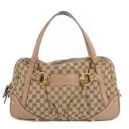 Gucci Monogram Jockey Boston Beige 1 of 8