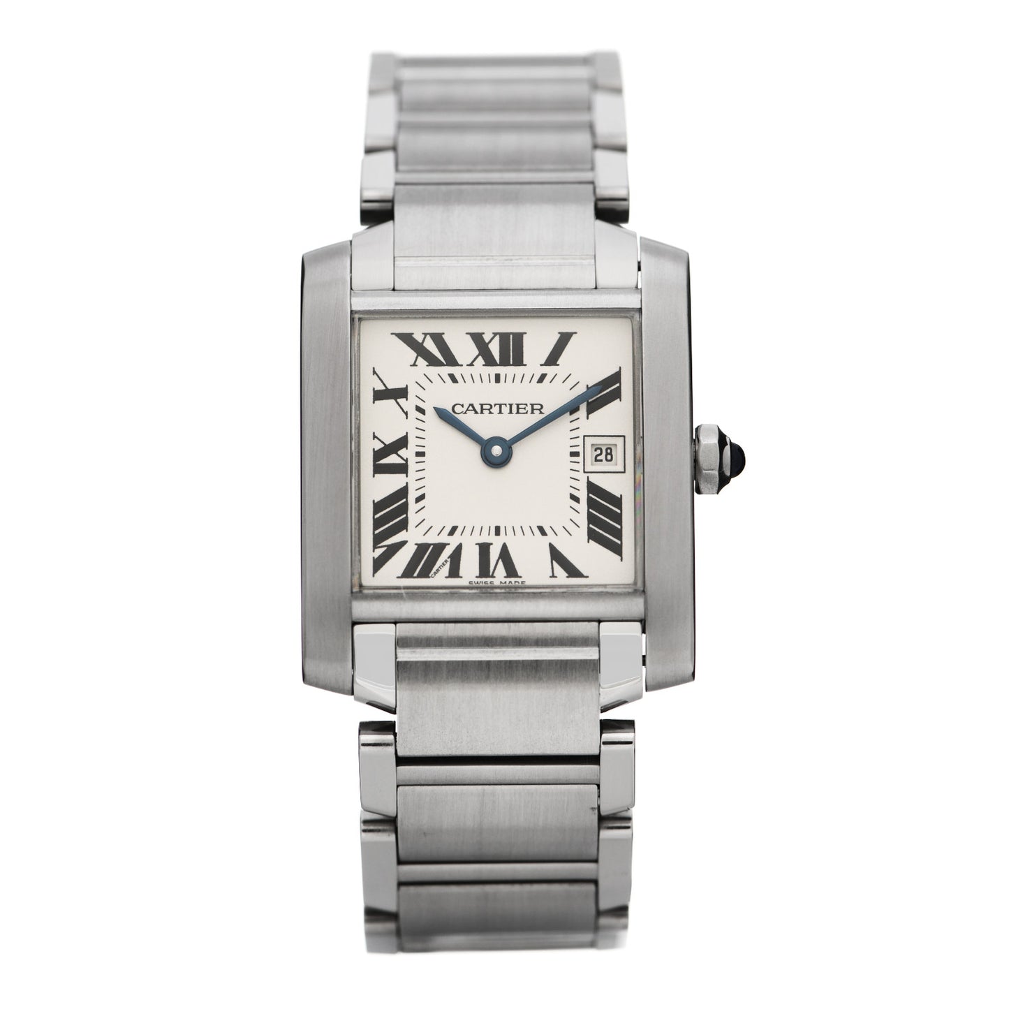Stainless Steel 25mm Tank Francaise Quartz Watch
