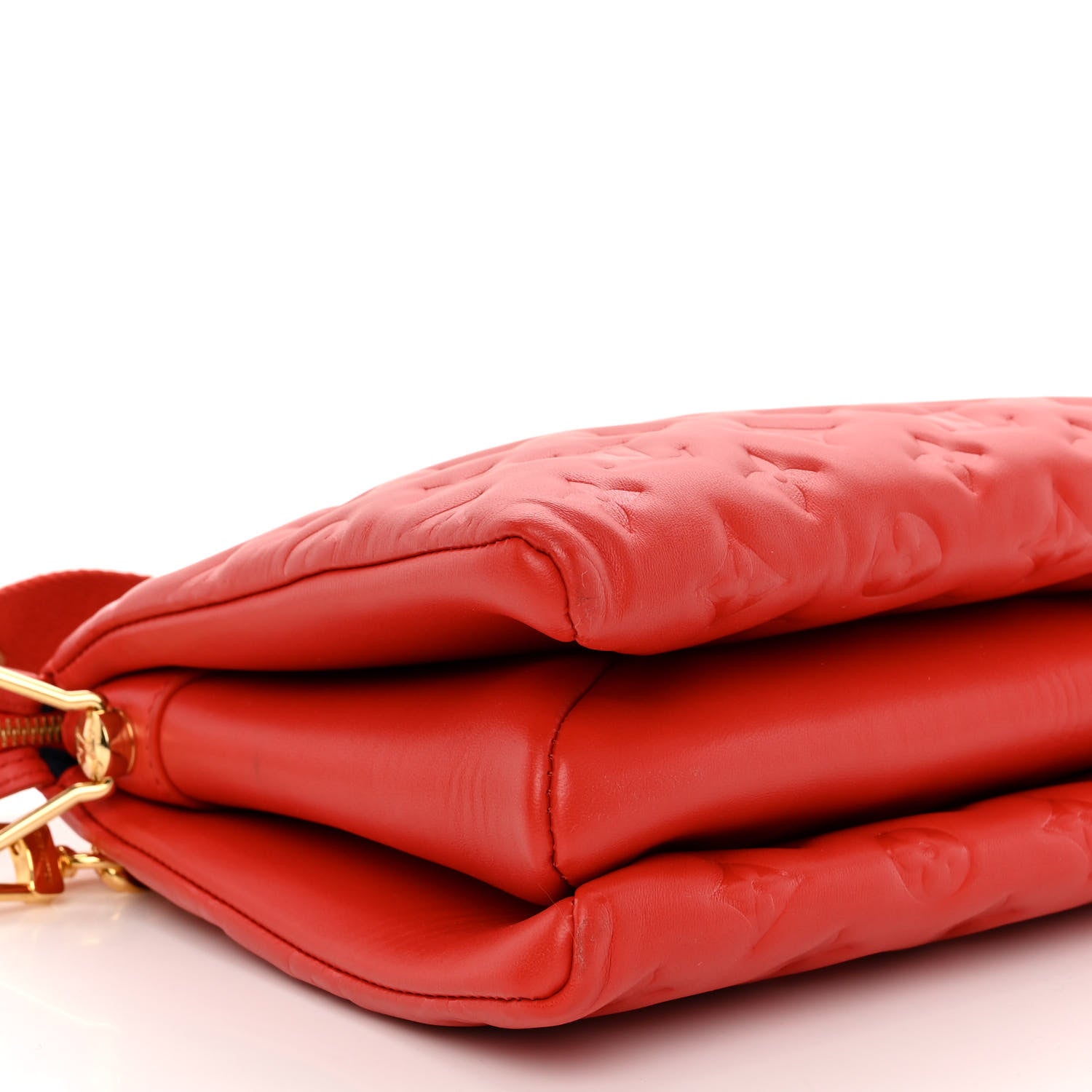 Louis Vuitton Lambskin Embossed Monogram Coussin PM Red 10 of 11