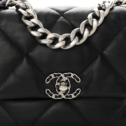 Chanel Lambskin Quilted Large Chanel 19 Flap Black 8 of 10