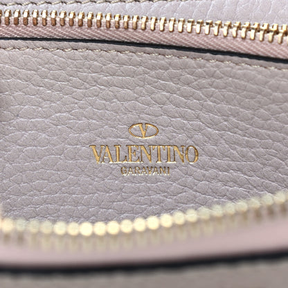 Valentino Garavani Pebbled Calfskin Rockstud Zip Around Wallet Poudre 6 of 8