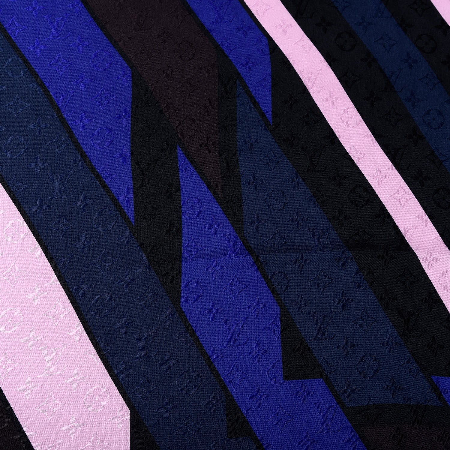 Louis Vuitton Silk Wool V Shawl Blue 2 of 4