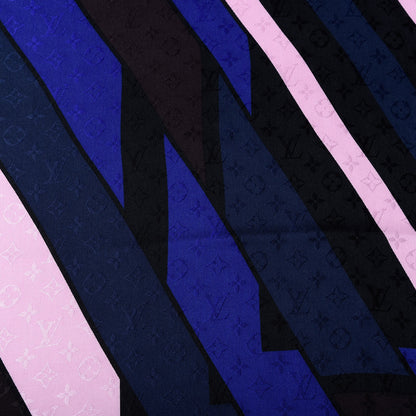 Louis Vuitton Silk Wool V Shawl Blue 2 of 4