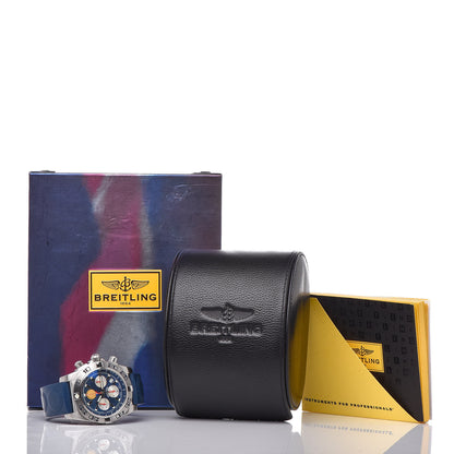 Breitling Stainless Steel Rubber 44mm Chronomat Patrouille De France Automatic Watch Blue AB0110 6 of 6