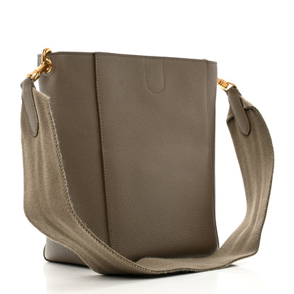 Celine Soft Grained Calfskin Small Sangle Bucket Bag Taupe 3 of 10
