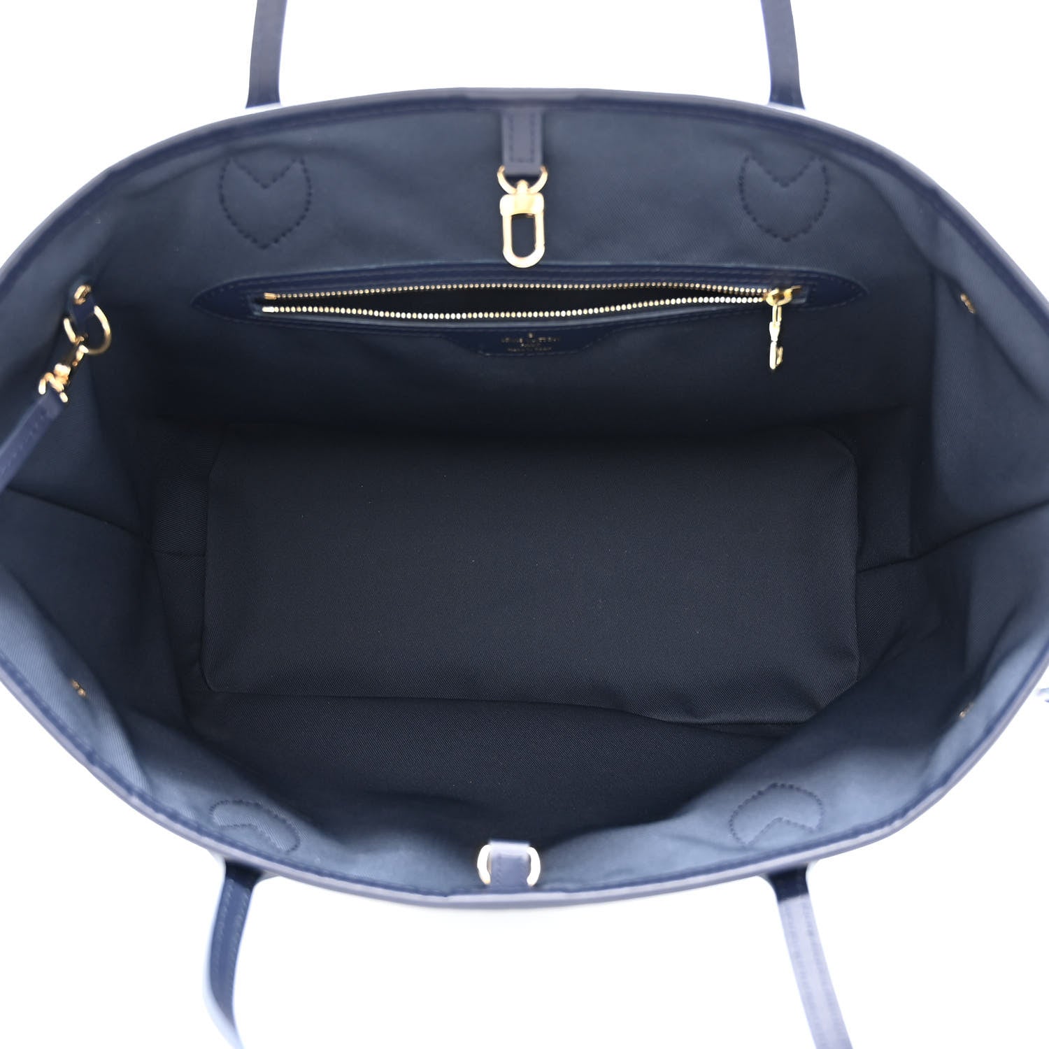 Louis Vuitton Monoglam Neverfull MM Blue 6 of 12