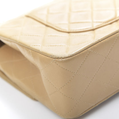 Chanel Lambskin Quilted Medium Double Flap Beige 13 of 18