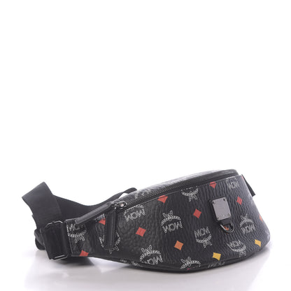 MCM Skyoptic Visetos Small Fursten Belt Bag Diamond Black 4 of 9