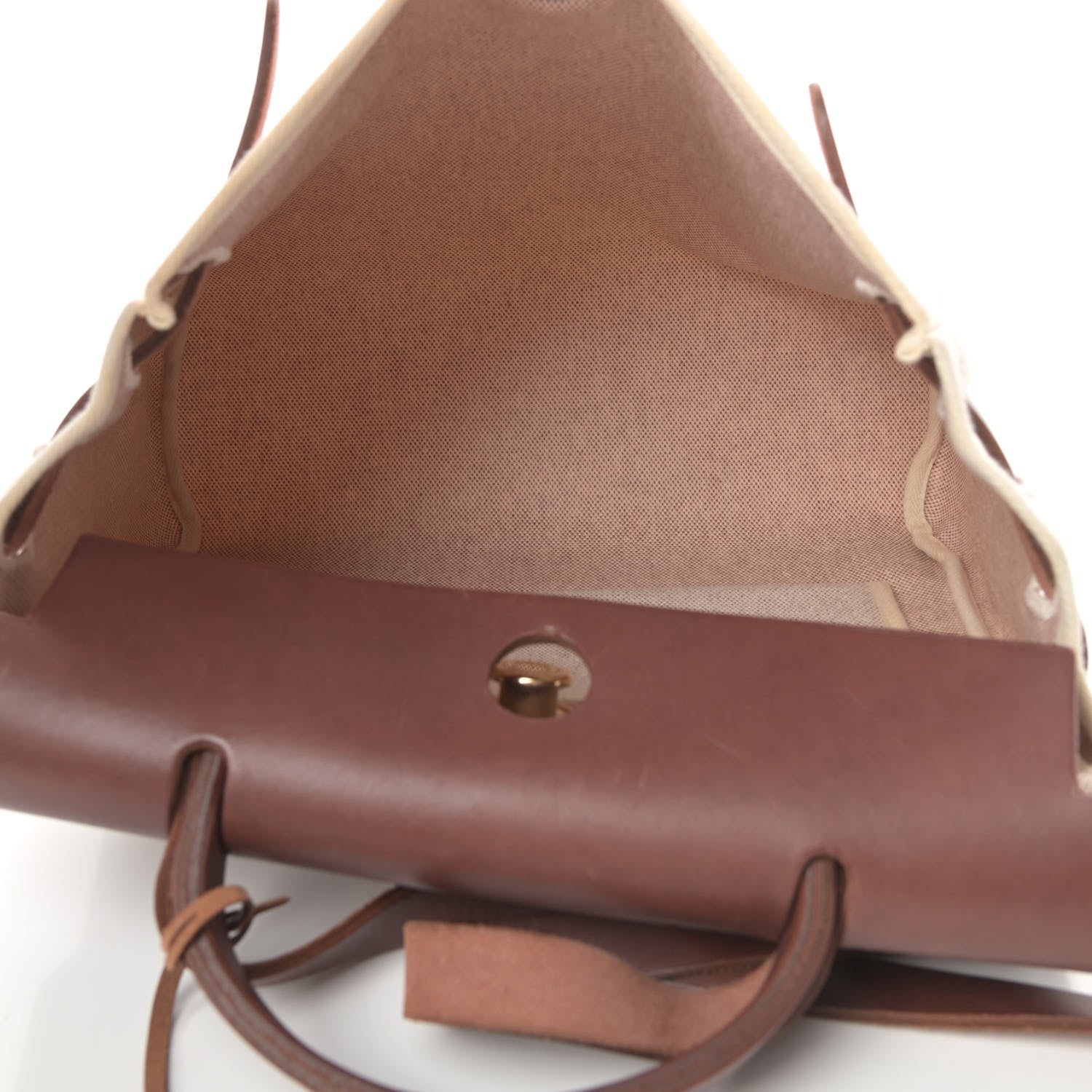 Hermes Toile Vache Herbag 2 in 1 PM Natural Havane 6 of 16