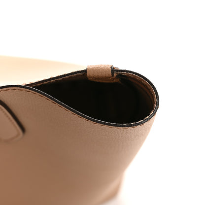 Burberry Grainy Calfskin Haymarket Check Small Reversible Tote Mid Camel 25 of 25