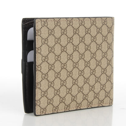 Gucci GG Supreme Monogram Bi-Fold Wallet Dark Brown 3 of 7
