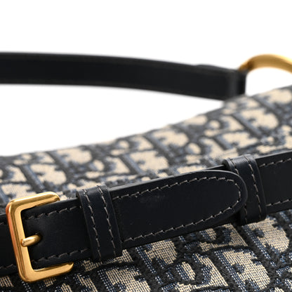 Christian Dior Oblique Saddle Bag With Strap Blue 12 of 12