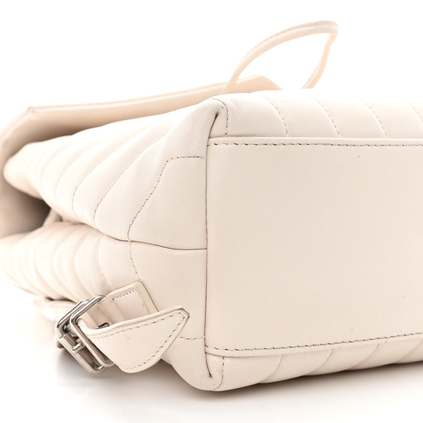 Calfskin Y Quilted Monogram Small Loulou Backpack Cream Souffle