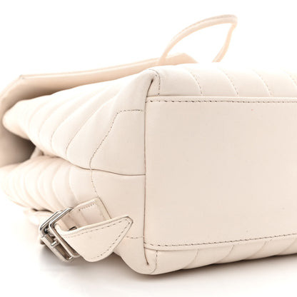 Saint Laurent Calfskin Y Quilted Monogram Small Loulou Backpack Cream Souffle 9 of 18