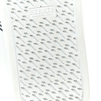 Hermes Calfskin Mens Advantage Sneakers 43.5 White Black 10 of 18