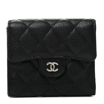 Chanel Caviar Quilted Compact Flap Wallet Black 1 of 7