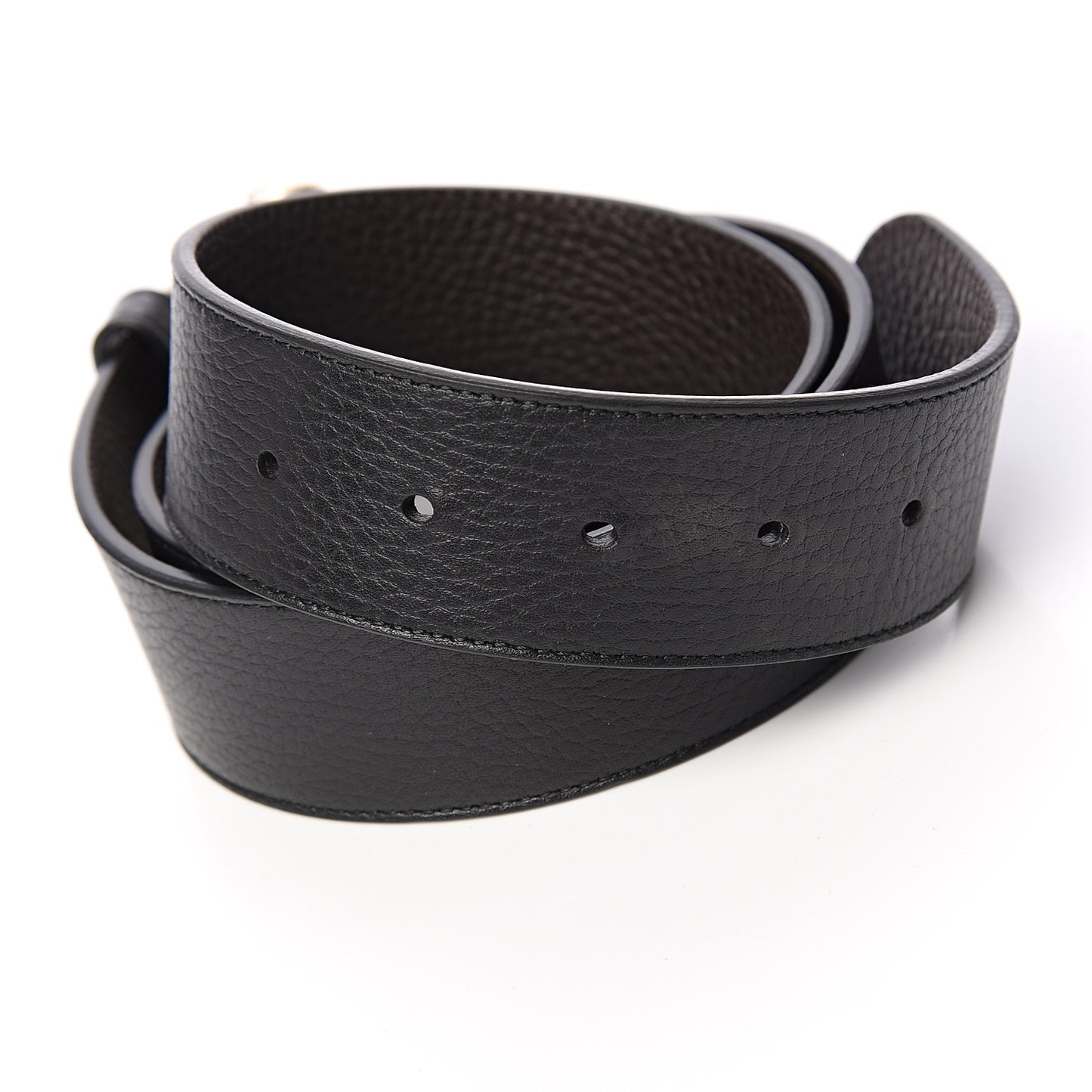 Dollar Calfskin 1973 Reversible Belt 90 36 Black Testa di Moro