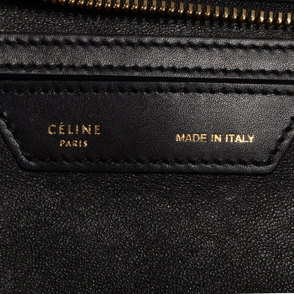 Celine Smooth Calfskin Canvas Medium Trapeze Black 7 of 9
