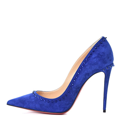 Christian Louboutin Veau Velours Anjalina 100 Pumps 39.5 Azulejo 1 of 10