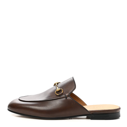 Gucci Calfskin Womens Princetown Slippers 39 Fondente Brown 1 of 10