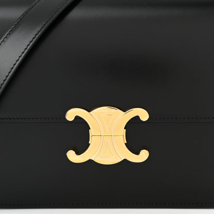 Celine Shiny Calfskin Medium Triomphe Black 8 of 10