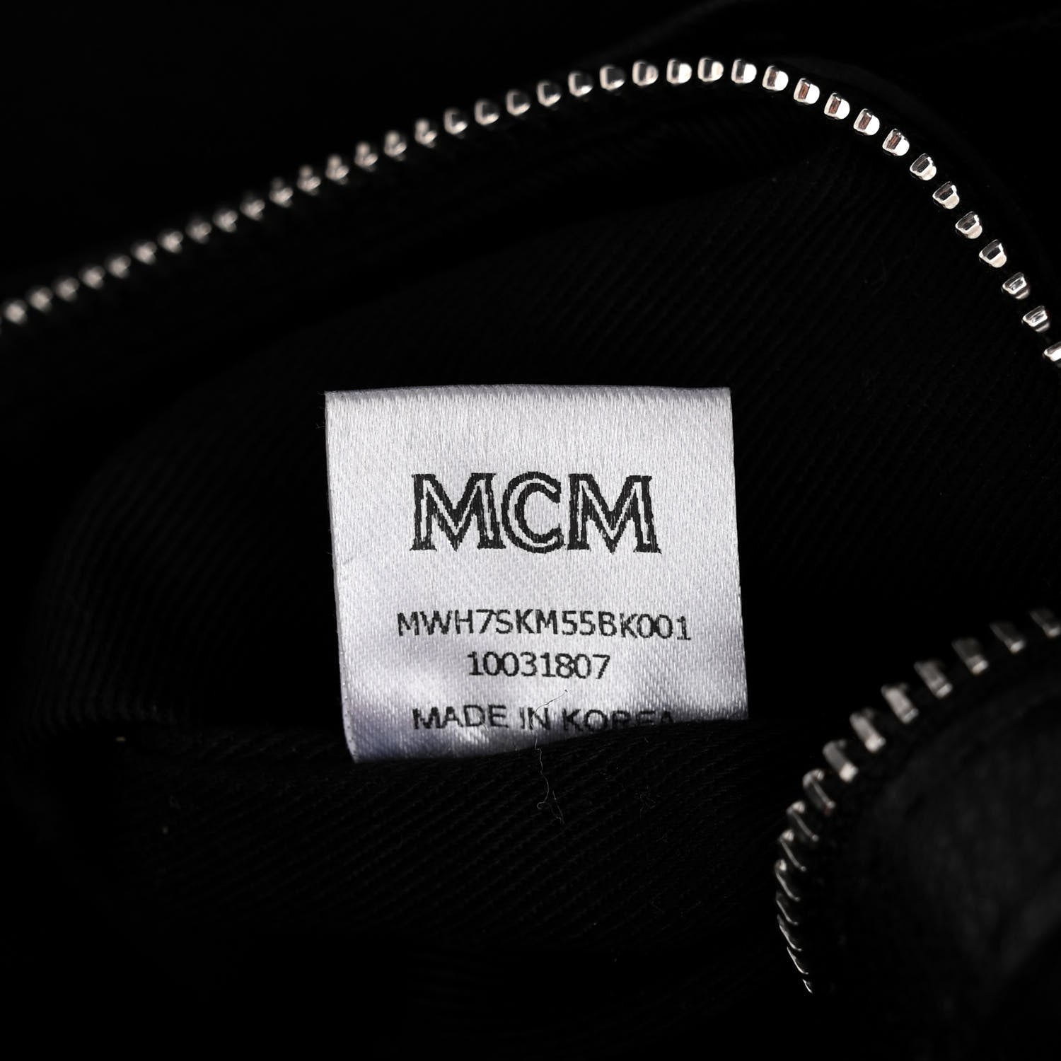 MCM Calfskin Ottomar Monogram Large Klara Hobo Black Red 7 of 11