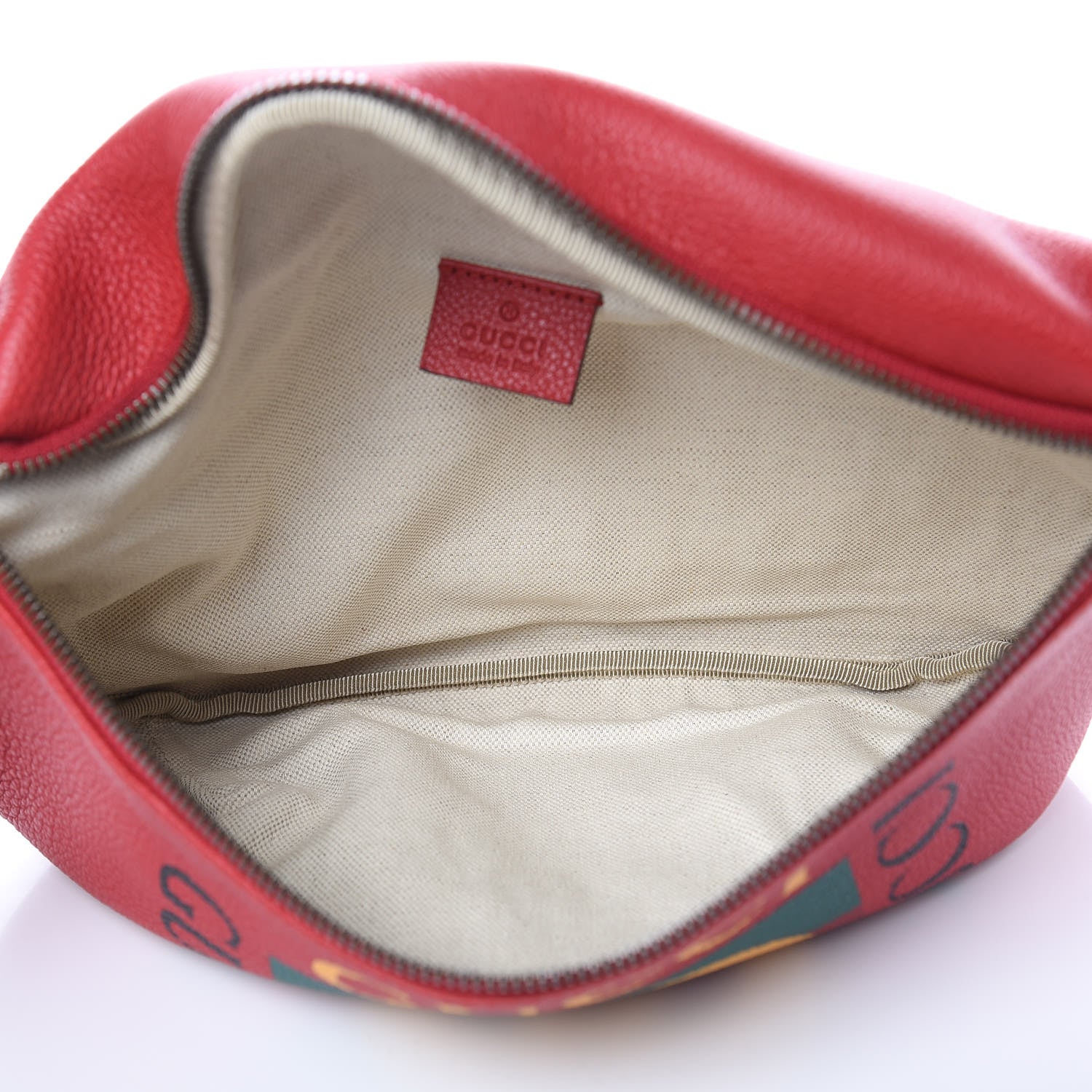 Gucci Grained Calfskin Logo Belt Bag Hibiscus Red 5 of 9